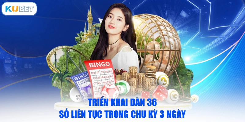 Triển khai dàn 36 số liên tục trong chu kỳ 3 ngày 